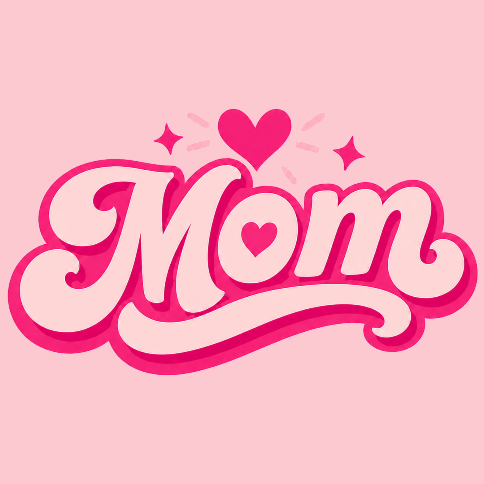 Mom Heart Crewneck Sweatshirt - Pink design preview