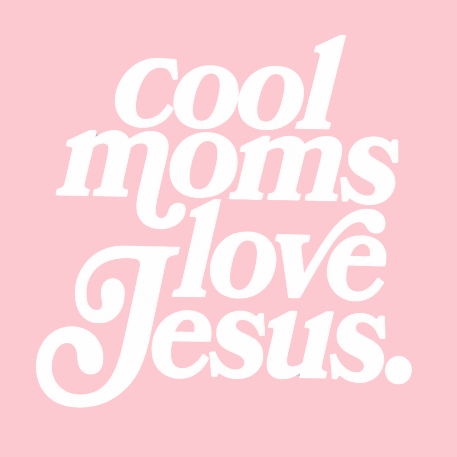 Cool Moms Love Jesus Crewneck Sweatshirt - Pink design preview