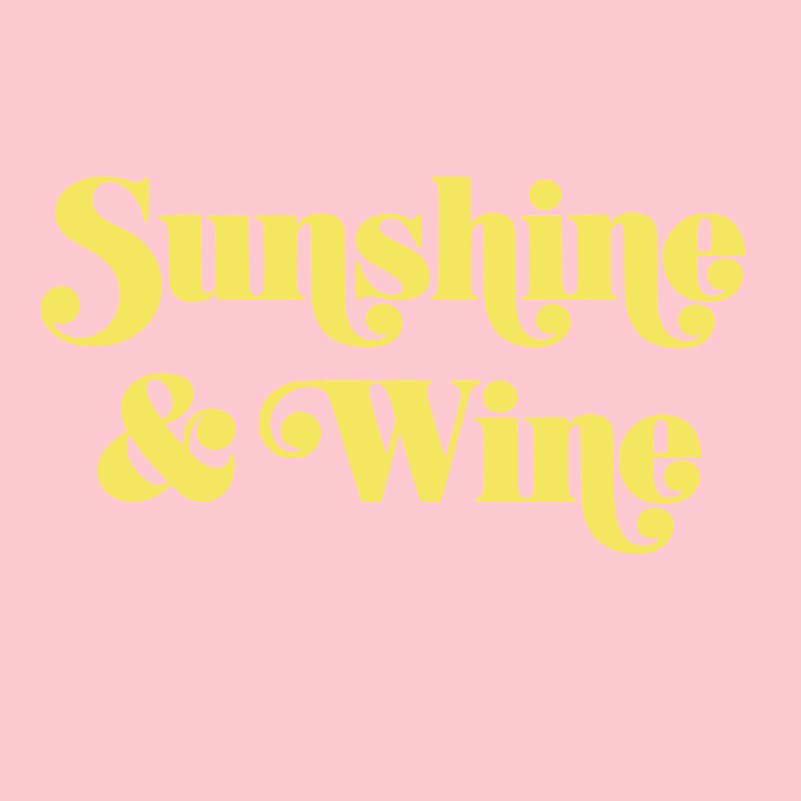 Sunshine & Wine Crewneck Sweatshirt - Pink design preview