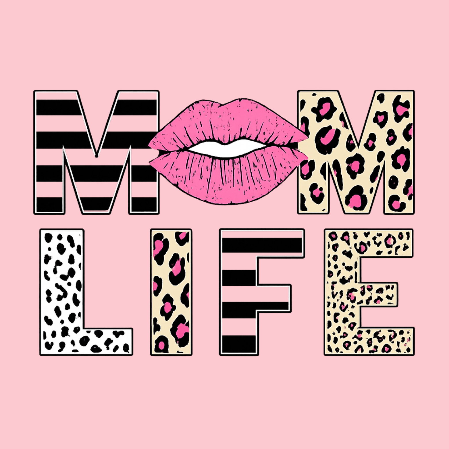 Mom Life Crewneck Sweatshirt - Pink design preview