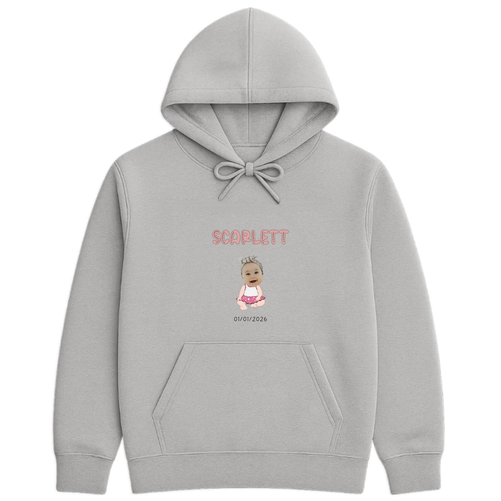 Baby Face Cutout Hoodie hero product mockup