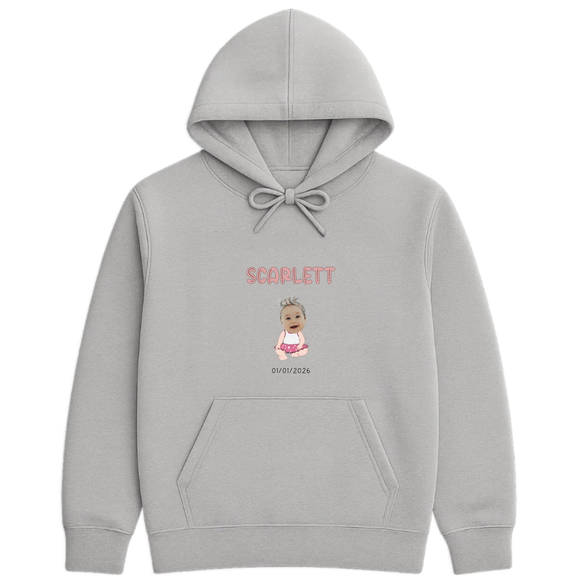 Baby Face Cutout Hoodie hero product mockup
