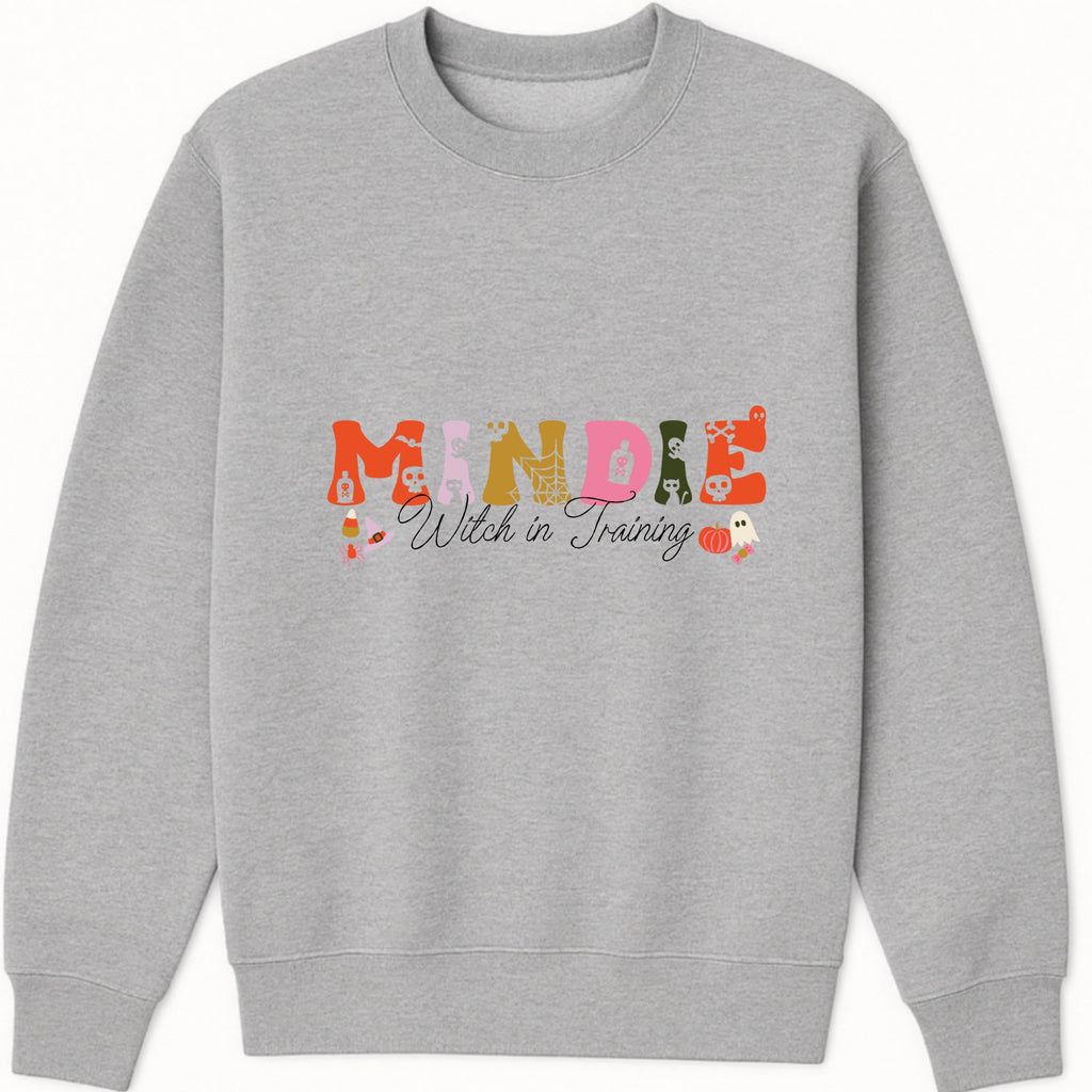 Spooky Cute Name Sweatshirt hero product mockup