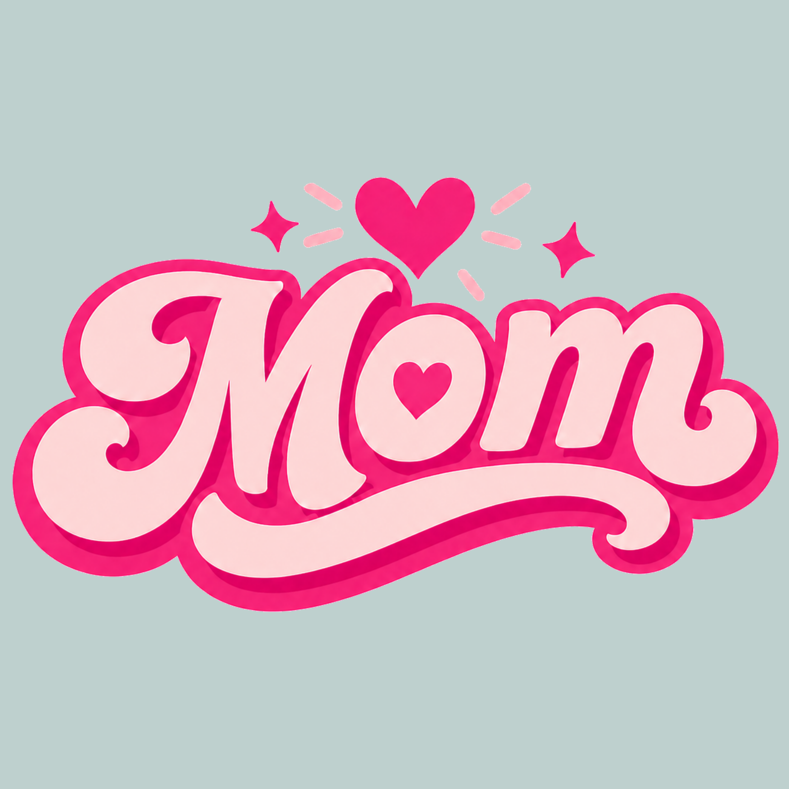 Mom Heart Women's Ultra-Premium Triblend T-Shirt - Mint design preview