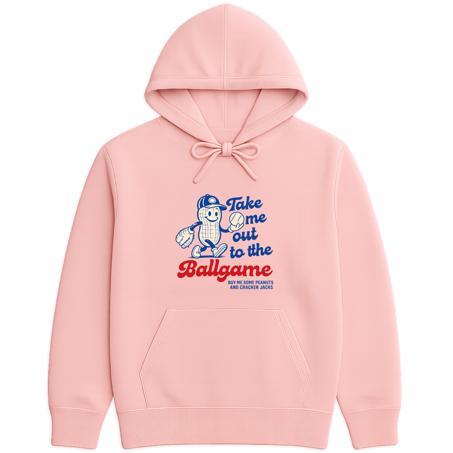 Take Me Out To The Ballgame Hoodie - Pink mockup