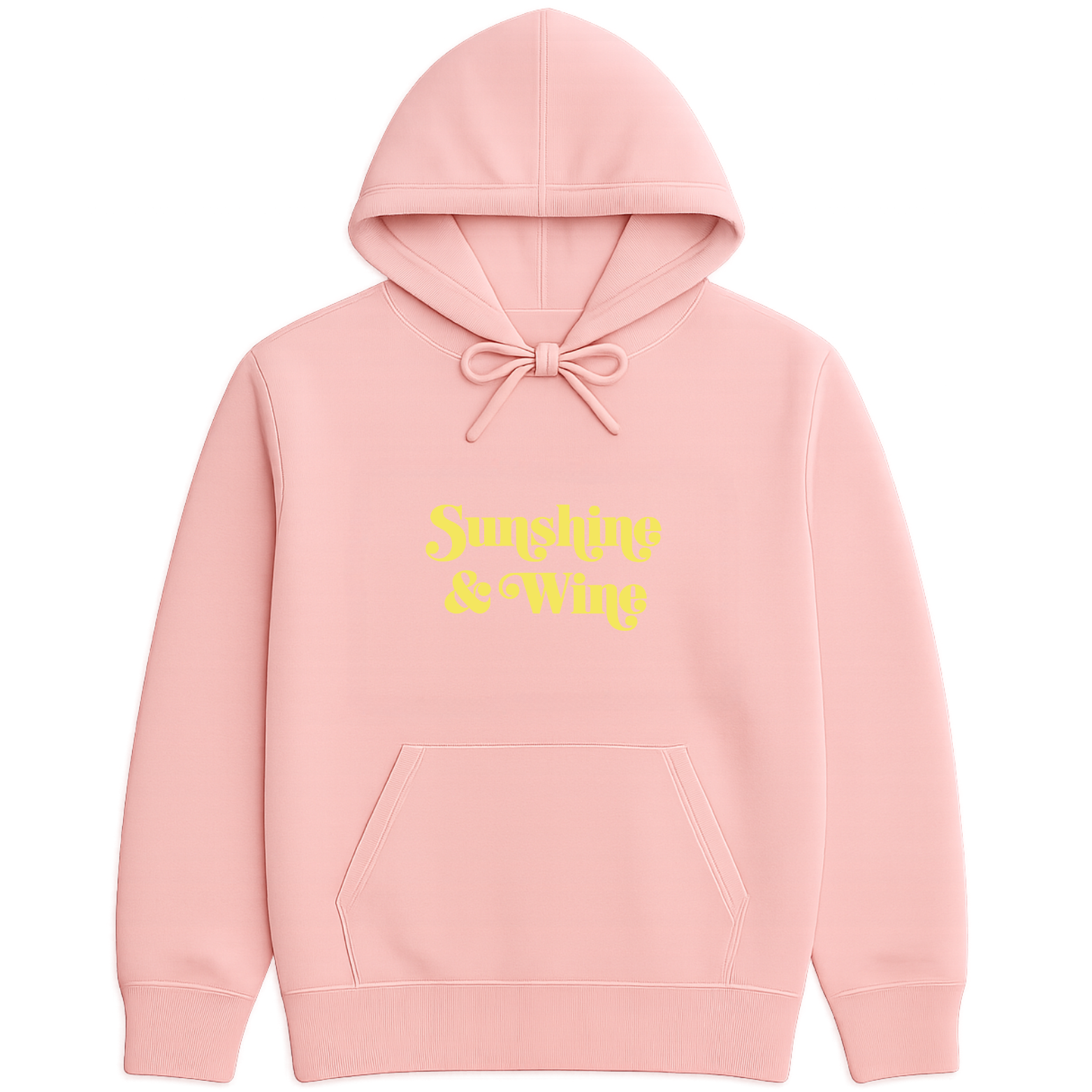 Sunshine & Wine Hoodie - Pink mockup
