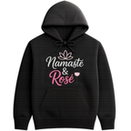 Namaste And Rose Hoodie - Black