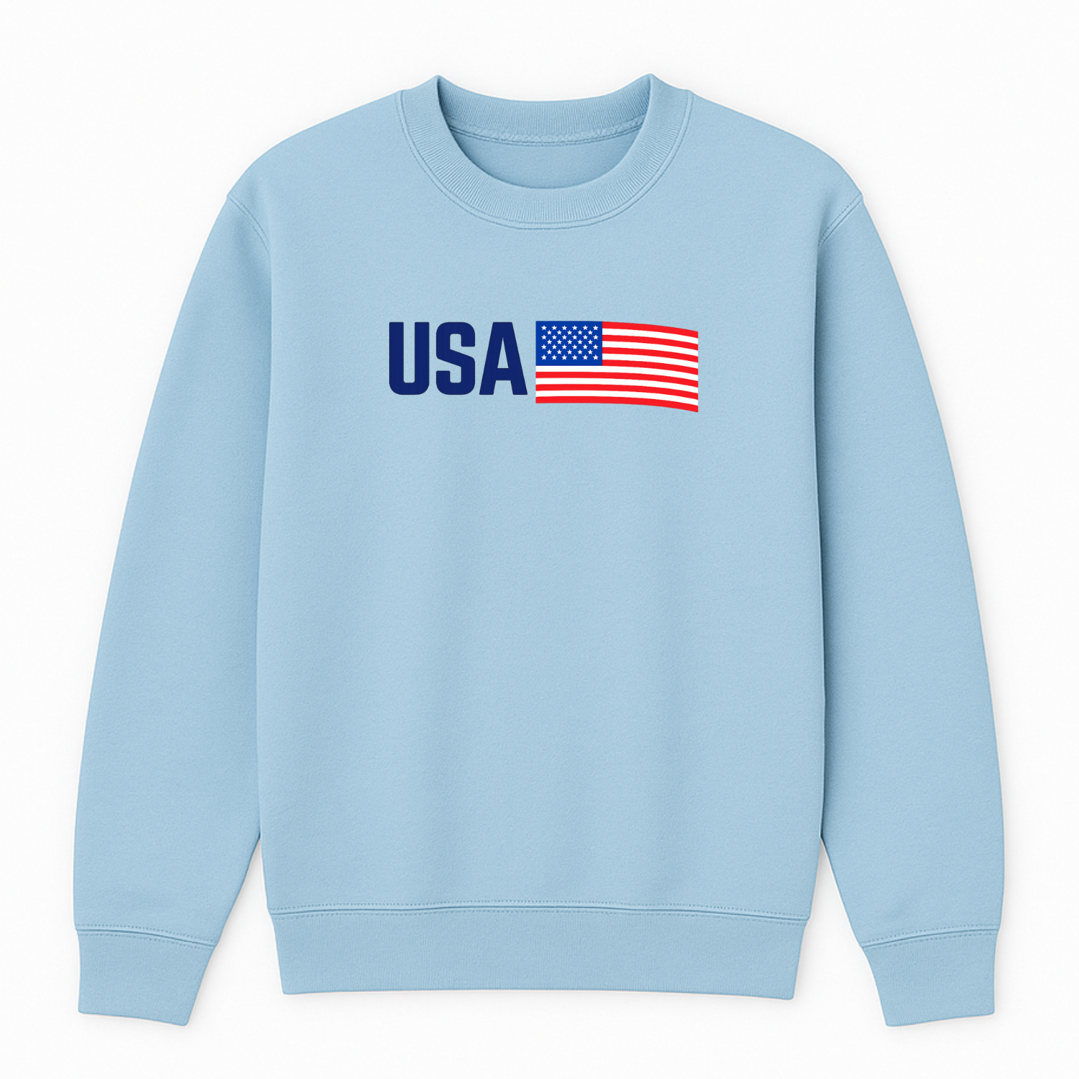 USA Crewneck Sweatshirt - Blue mockup