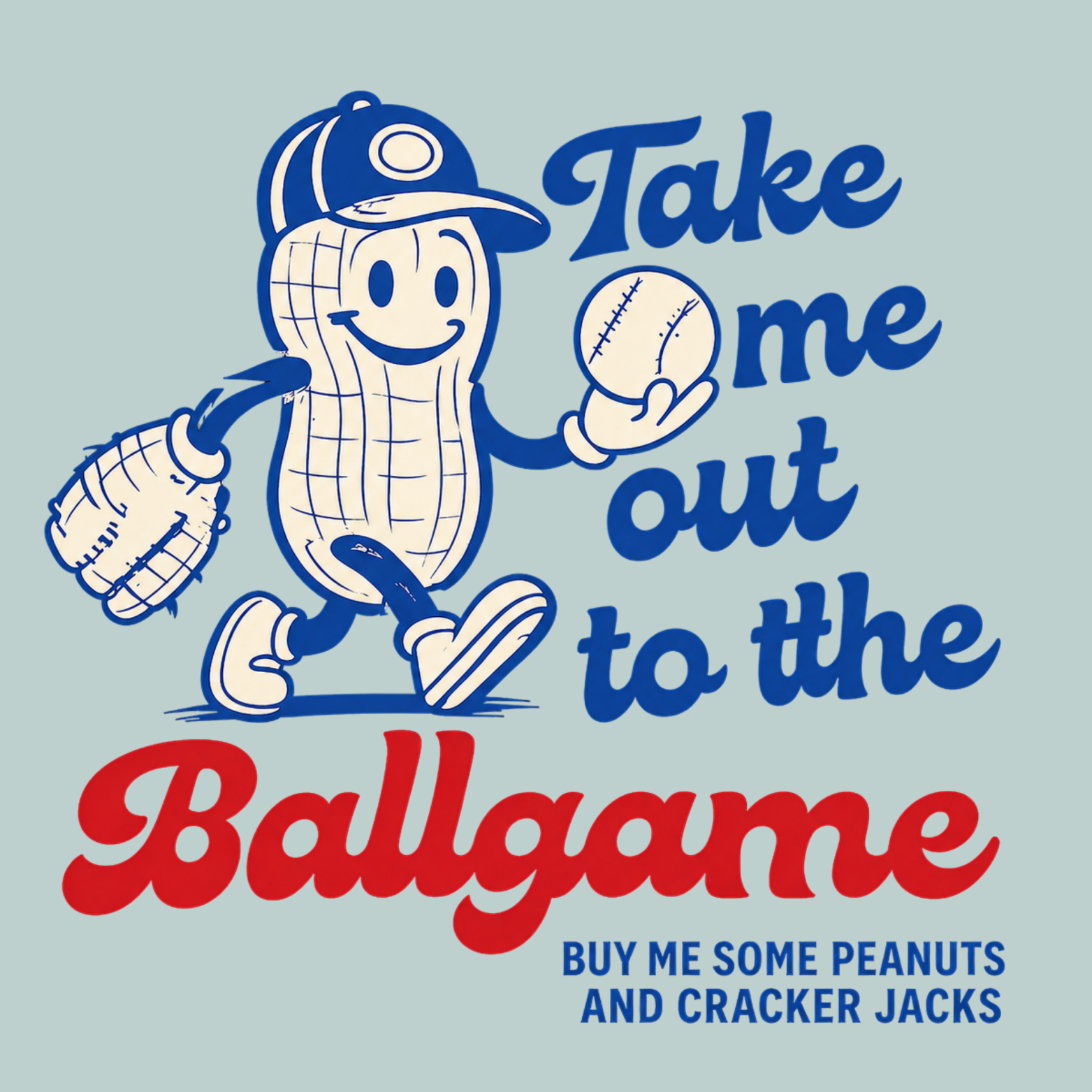 Take Me Out To The Ballgame Women's Ultra-Premium Triblend T-Shirt - Mint design preview