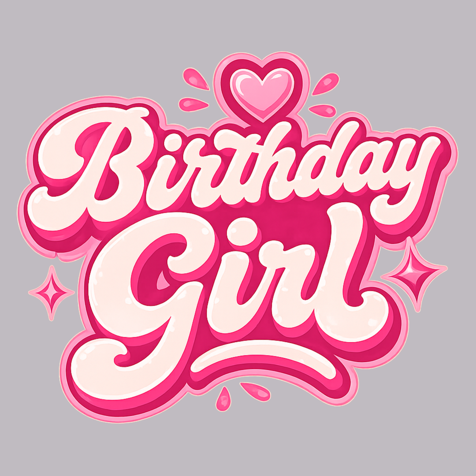 Birthday Girl Women's Racerback Tank - Heather Grey design preview