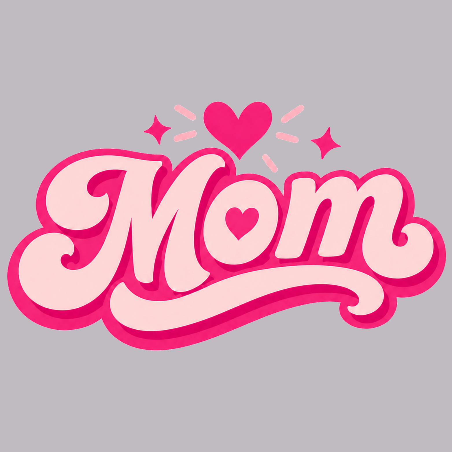 Mom Heart Women's Racerback Tank - Heather Grey design preview