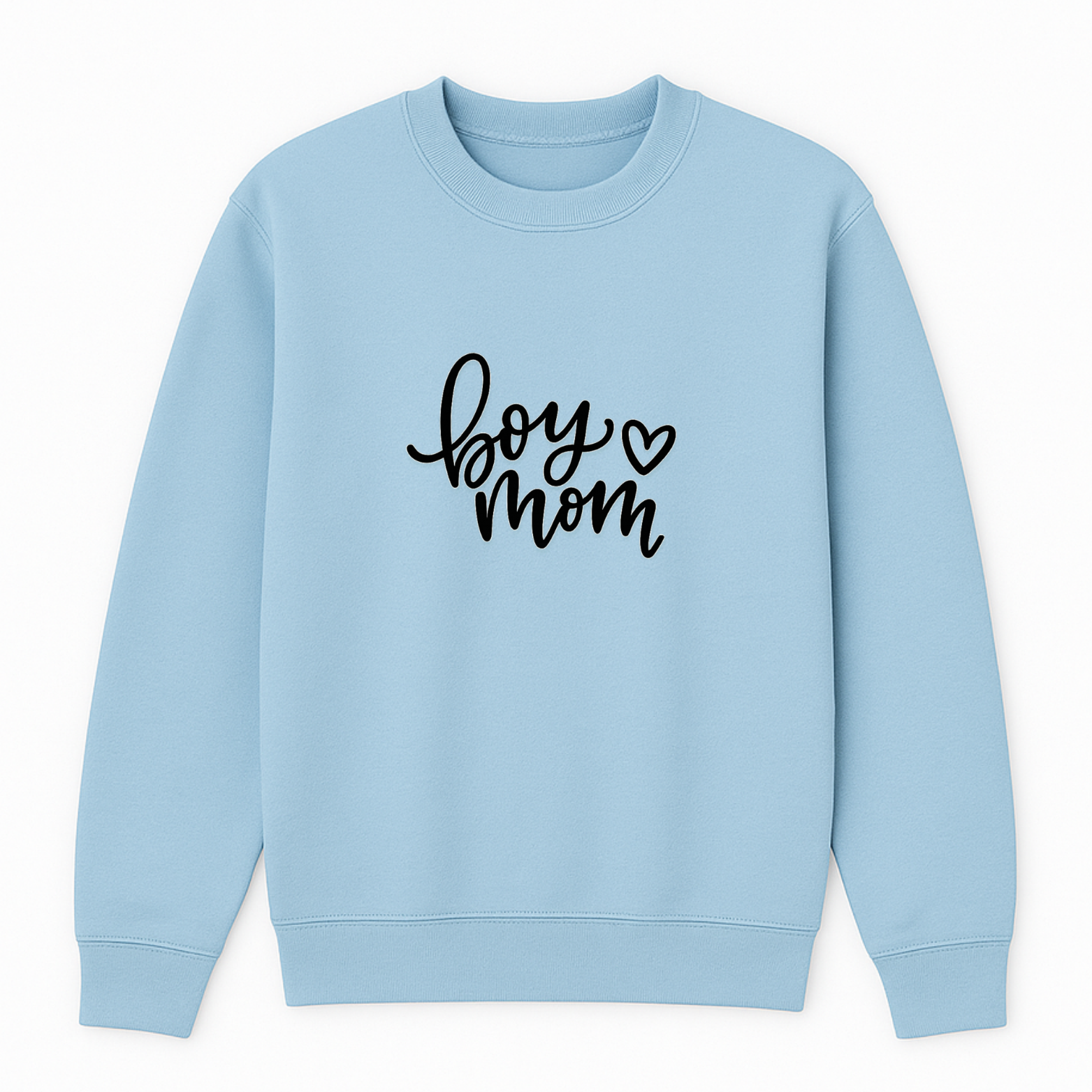 Boy Mom Crewneck Sweatshirt - Blue mockup
