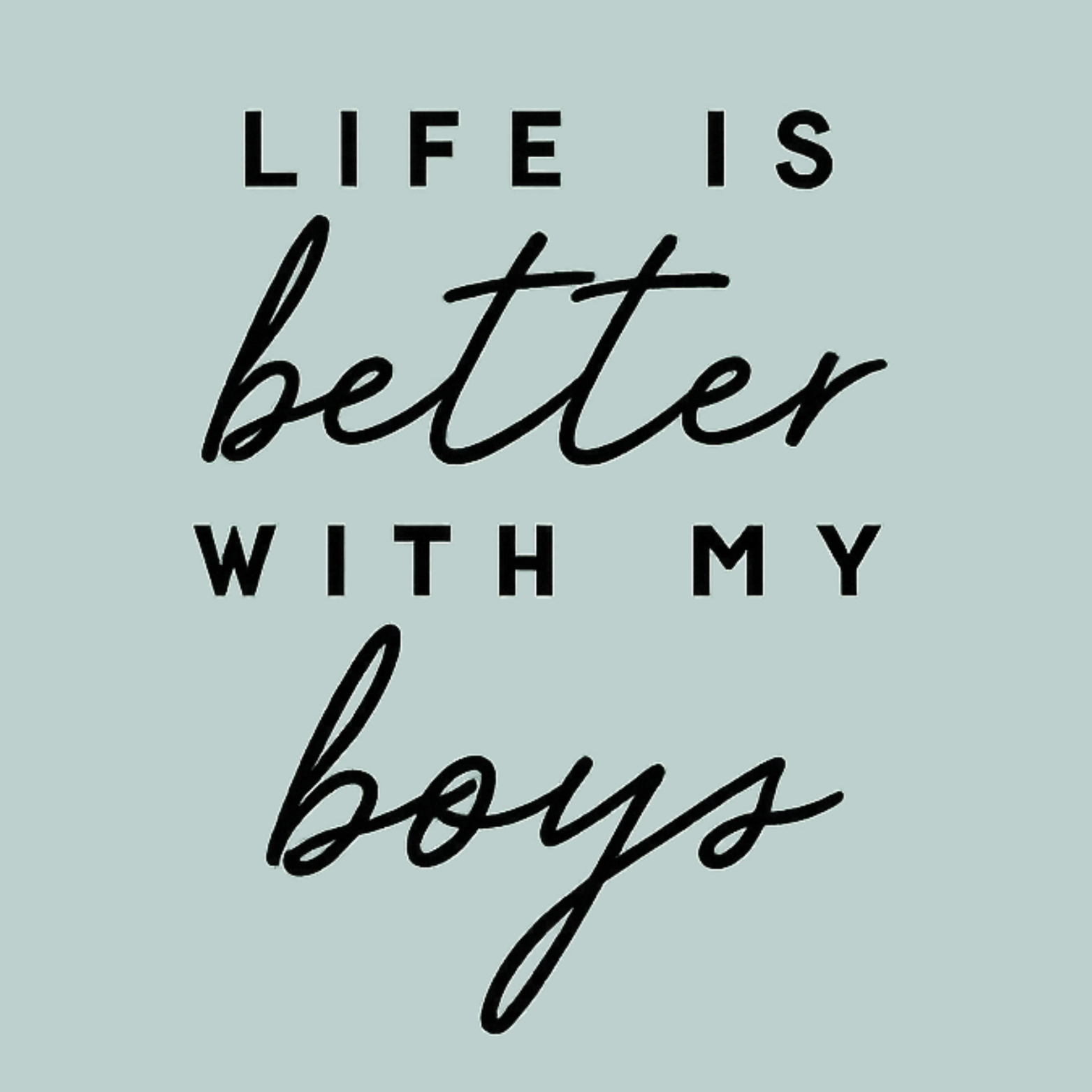 Life Is Better With My Boys Women's Ultra-Premium Triblend T-Shirt - Mint design preview