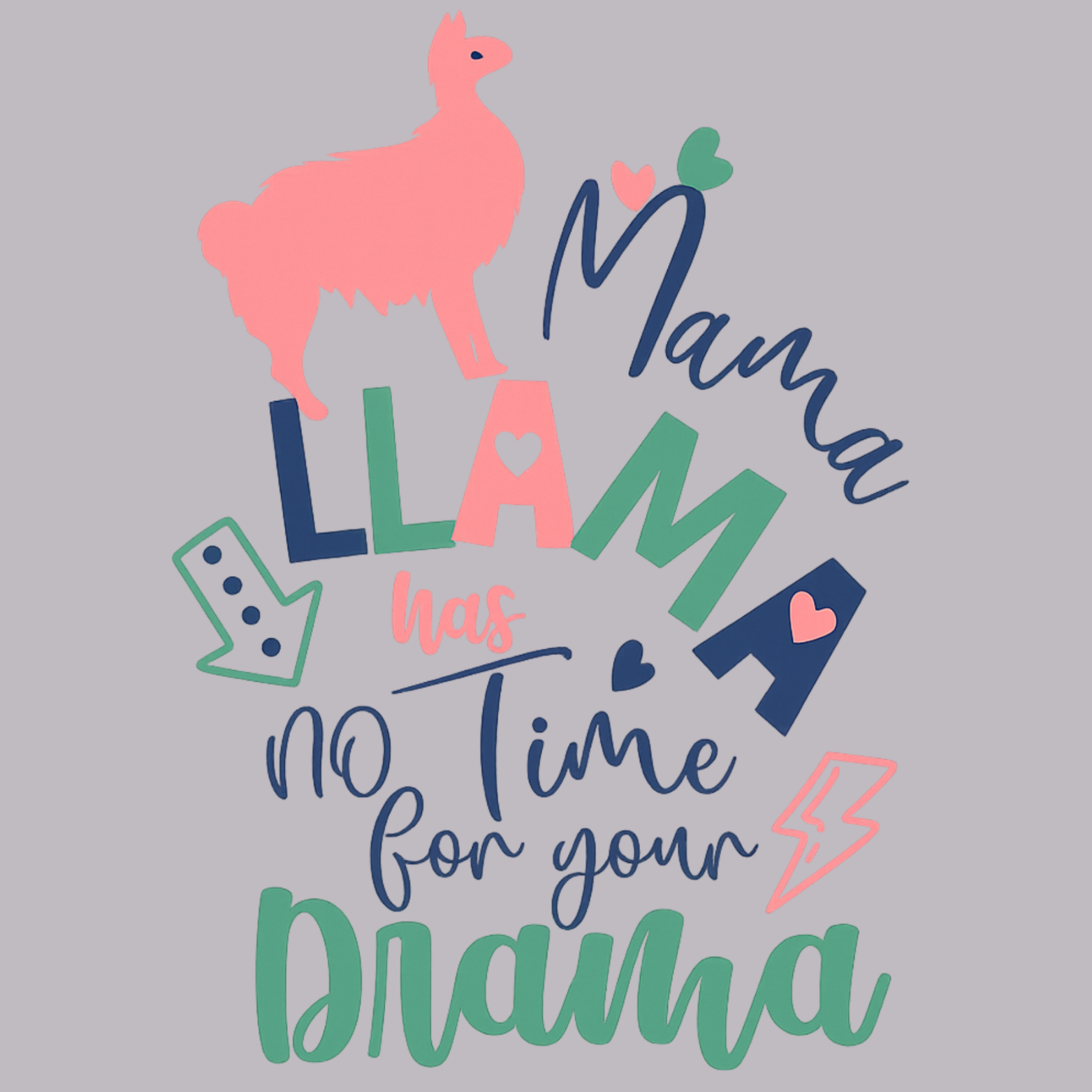 Mama Llama Women's Premium Racerback Tank - Heather Grey design preview