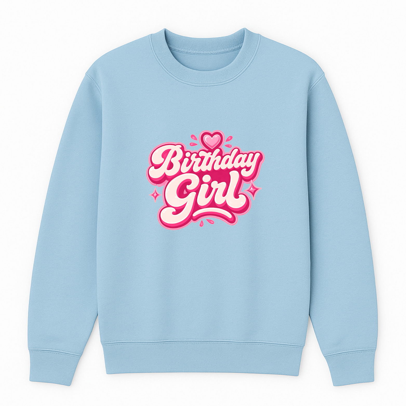 Birthday Girl Crewneck Sweatshirt - Blue mockup