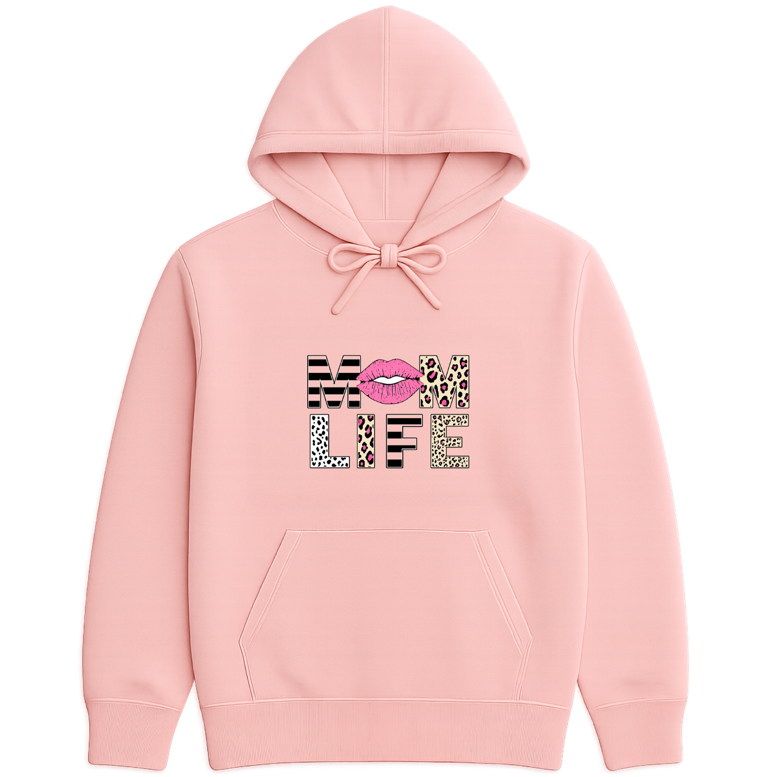 Mom Life Hoodie - Pink mockup