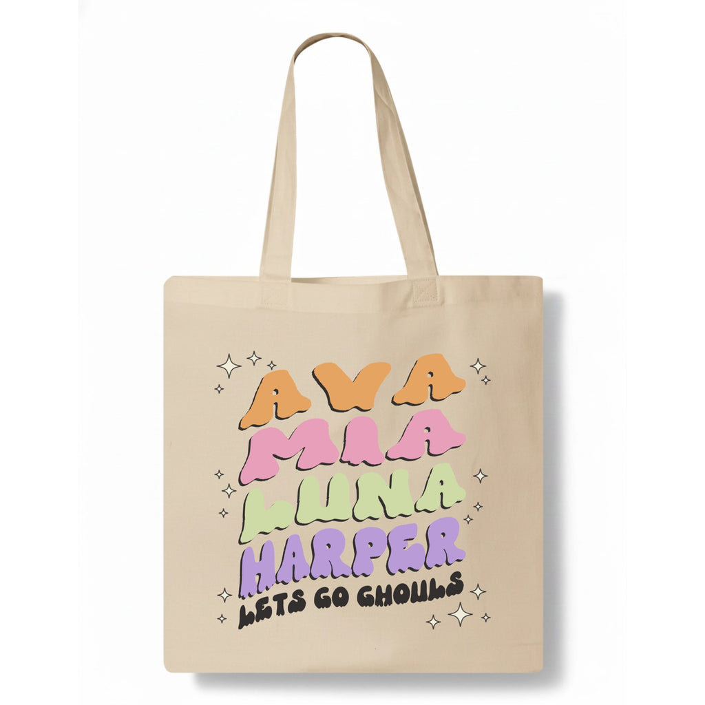 Lets Go Ghouls Tote Bag hero product mockup