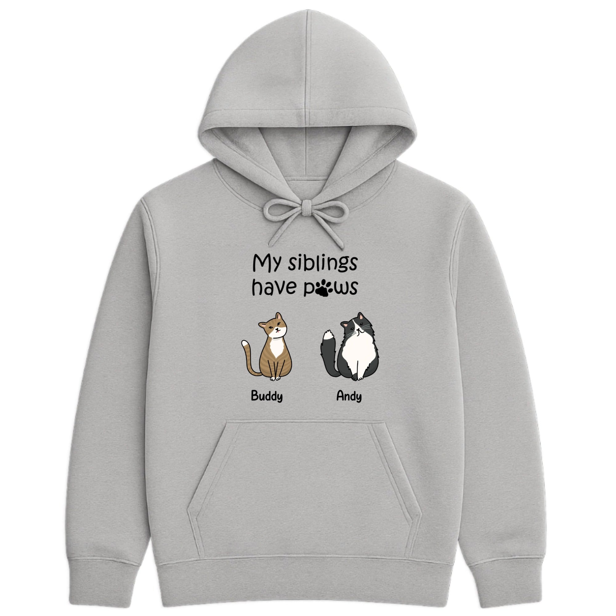 My siblings have paws cats Hoodie hero product mockup