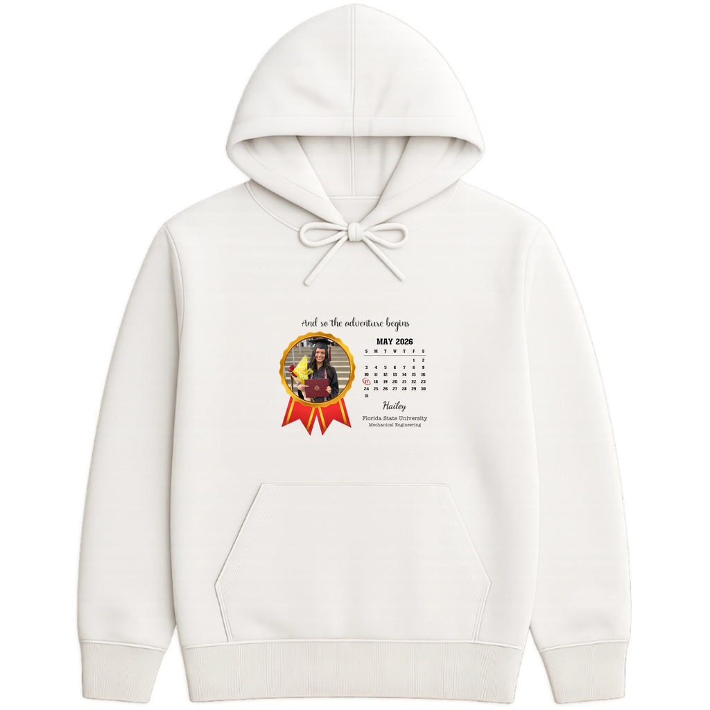 And So the Adventure Begins Hoodie hero product mockup