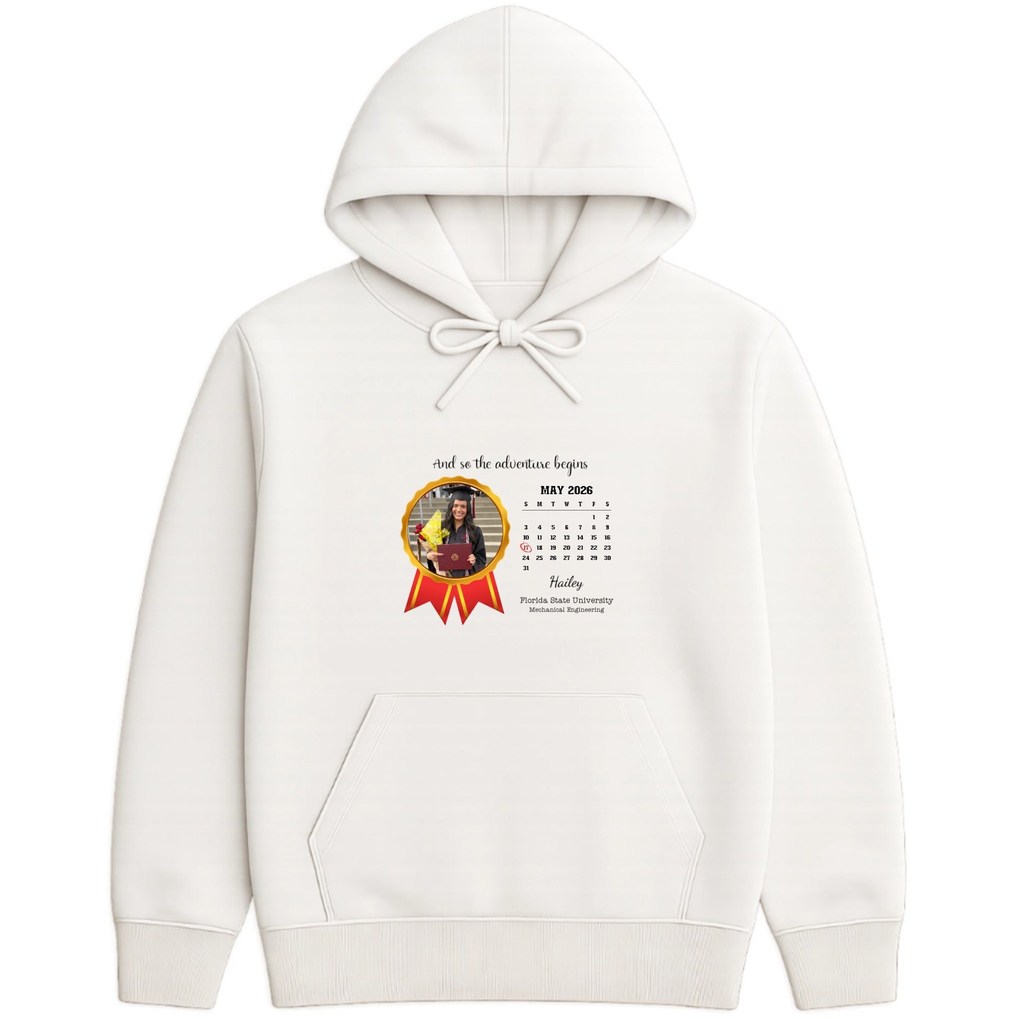 And So the Adventure Begins Hoodie hero product mockup