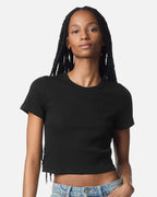 Women's Baby Rib Cropped T-Shirt (Name)