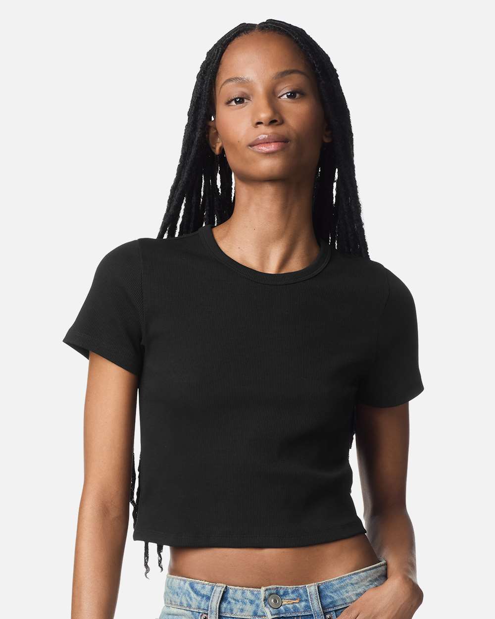 Women's Baby Rib Cropped T-Shirt (Name)