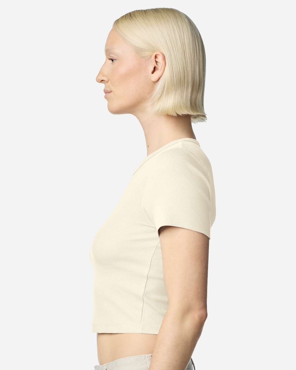 Women's Baby Rib Cropped T-Shirt (Name)