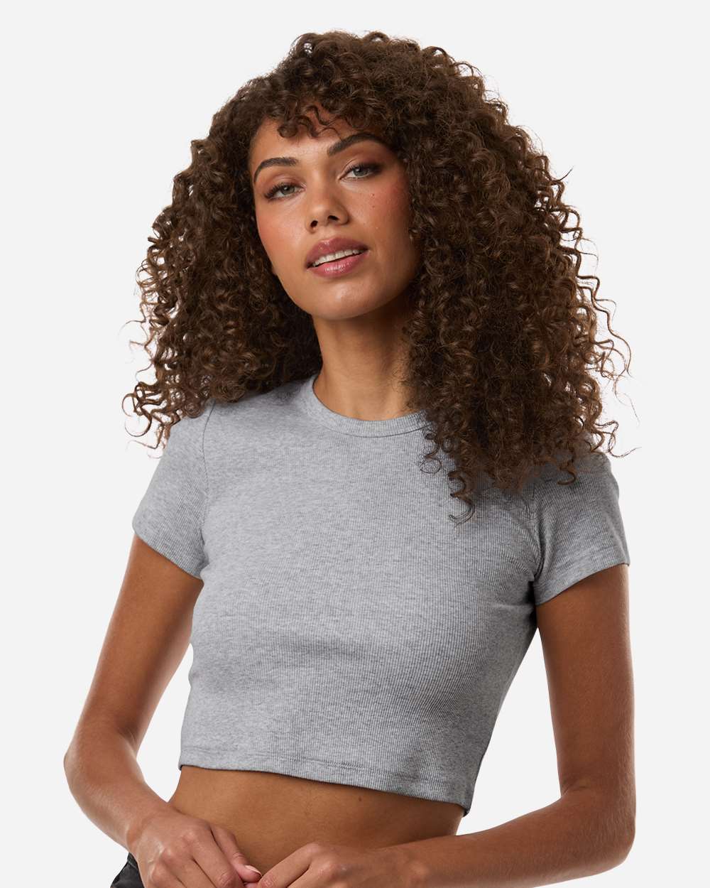 Women's Baby Rib Cropped T-Shirt (Name)