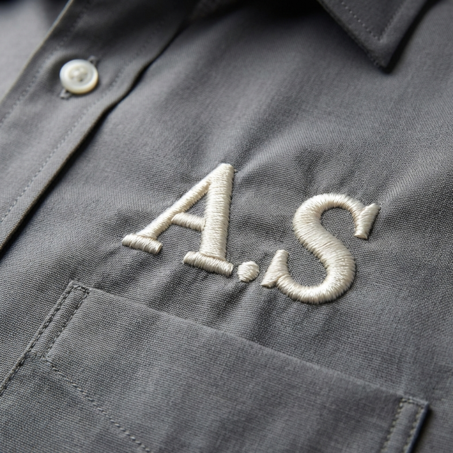 Initials Collar Shirt