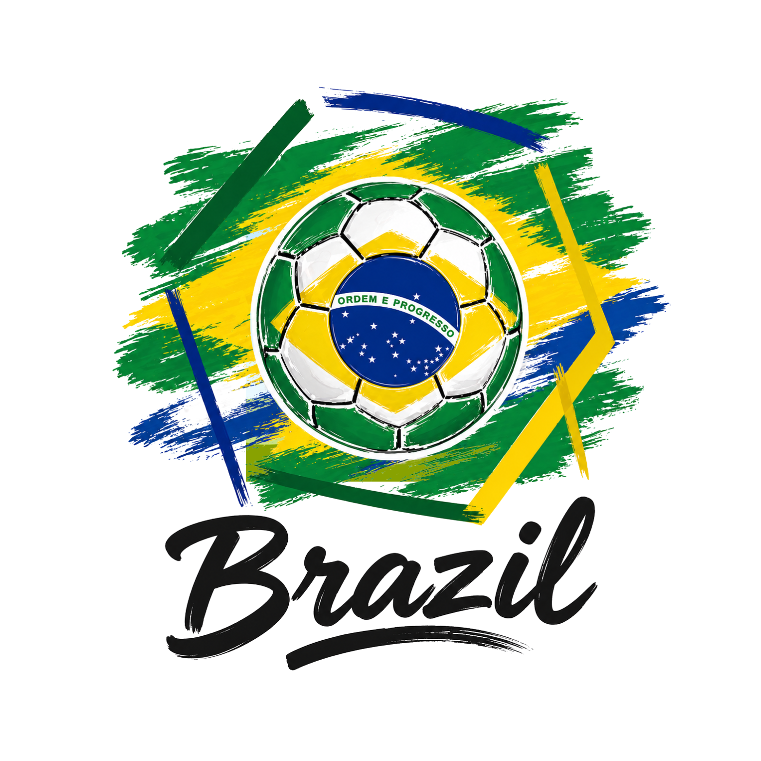 Brazil Football Crewneck Sweatshirt design artwork