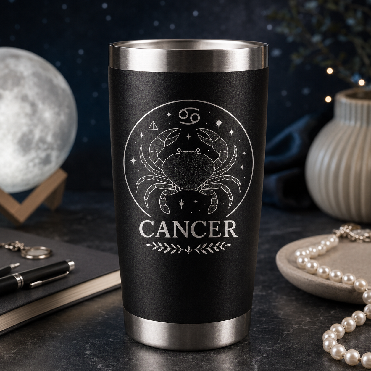 Cancer 20oz Tumbler lifestyle hero image