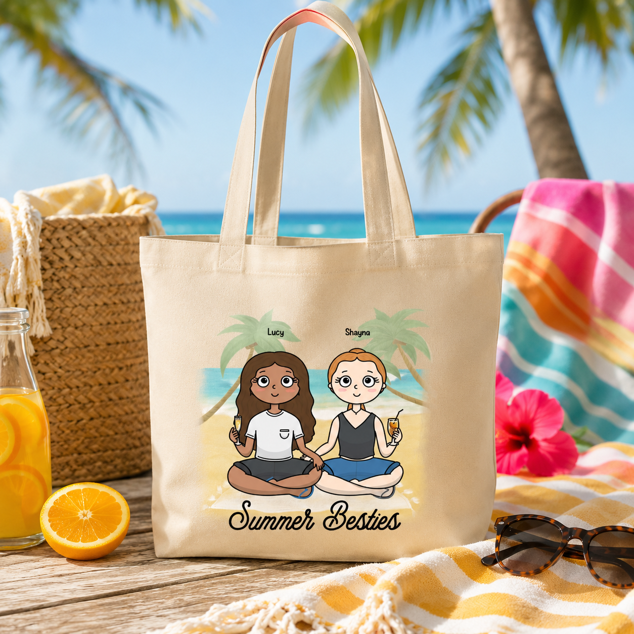 Summer Besties Tote Bag lifestyle hero image