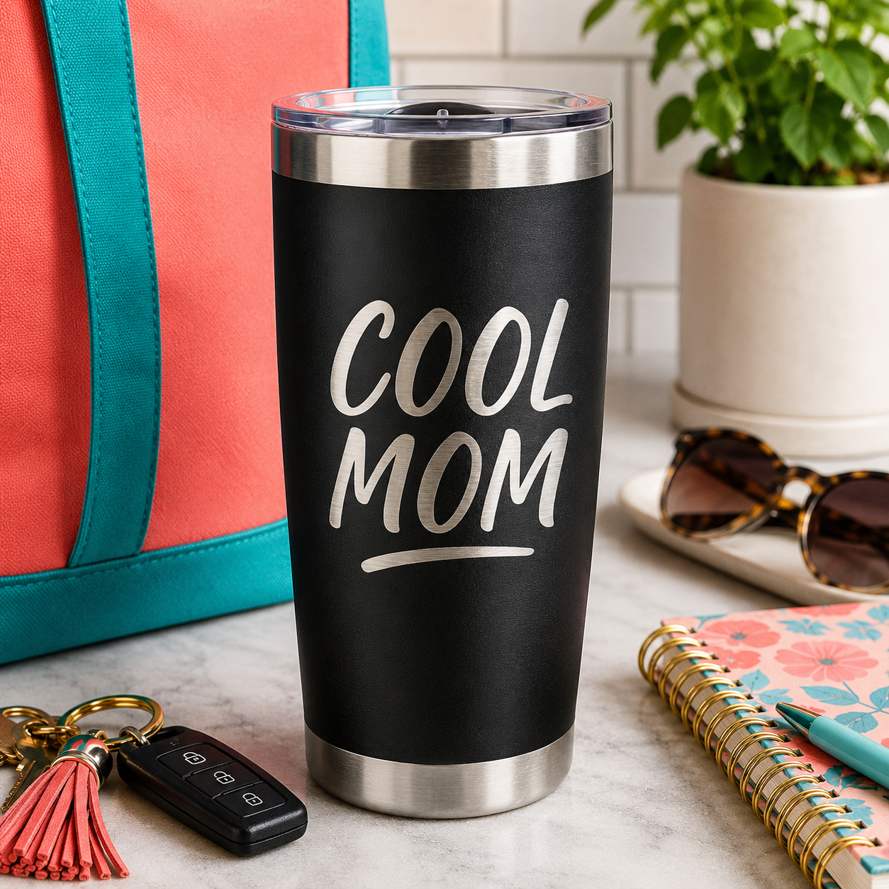 Cool Mom 20oz Tumbler lifestyle hero image