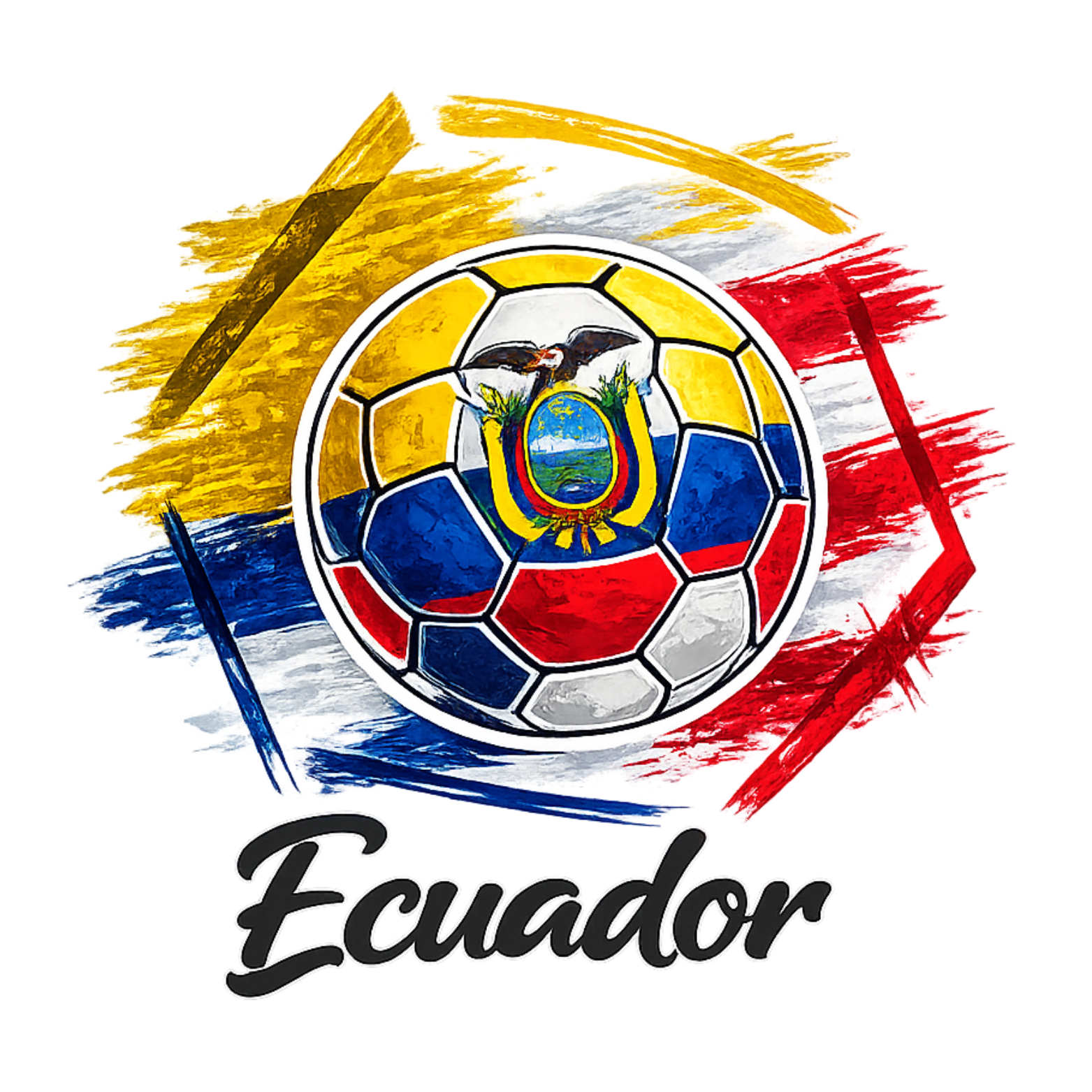 Ecuador Football Baby Onesie design artwork