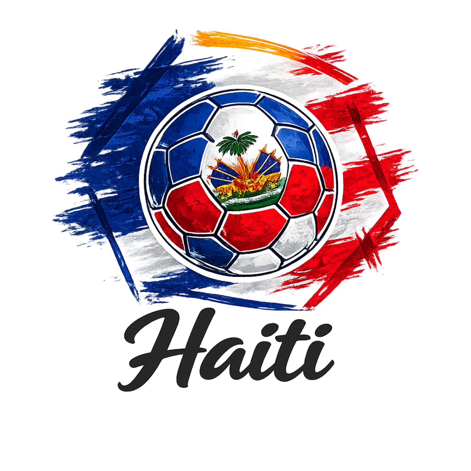 Haiti Football Hoodie design artwork
