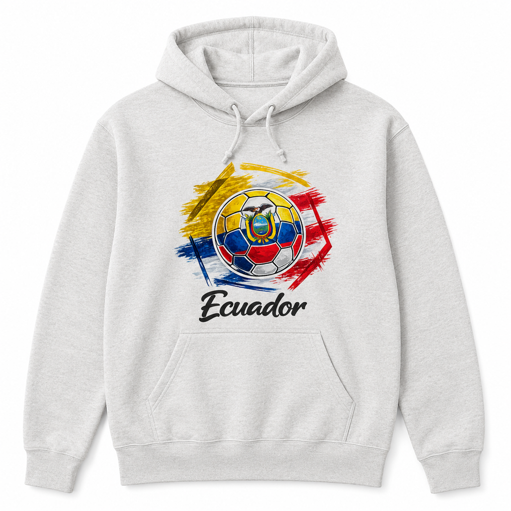 Ecuador Football Hoodie hero product mockup