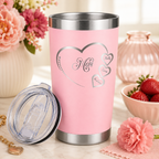 Mom Heart Personalized 20oz Tumbler lifestyle hero image