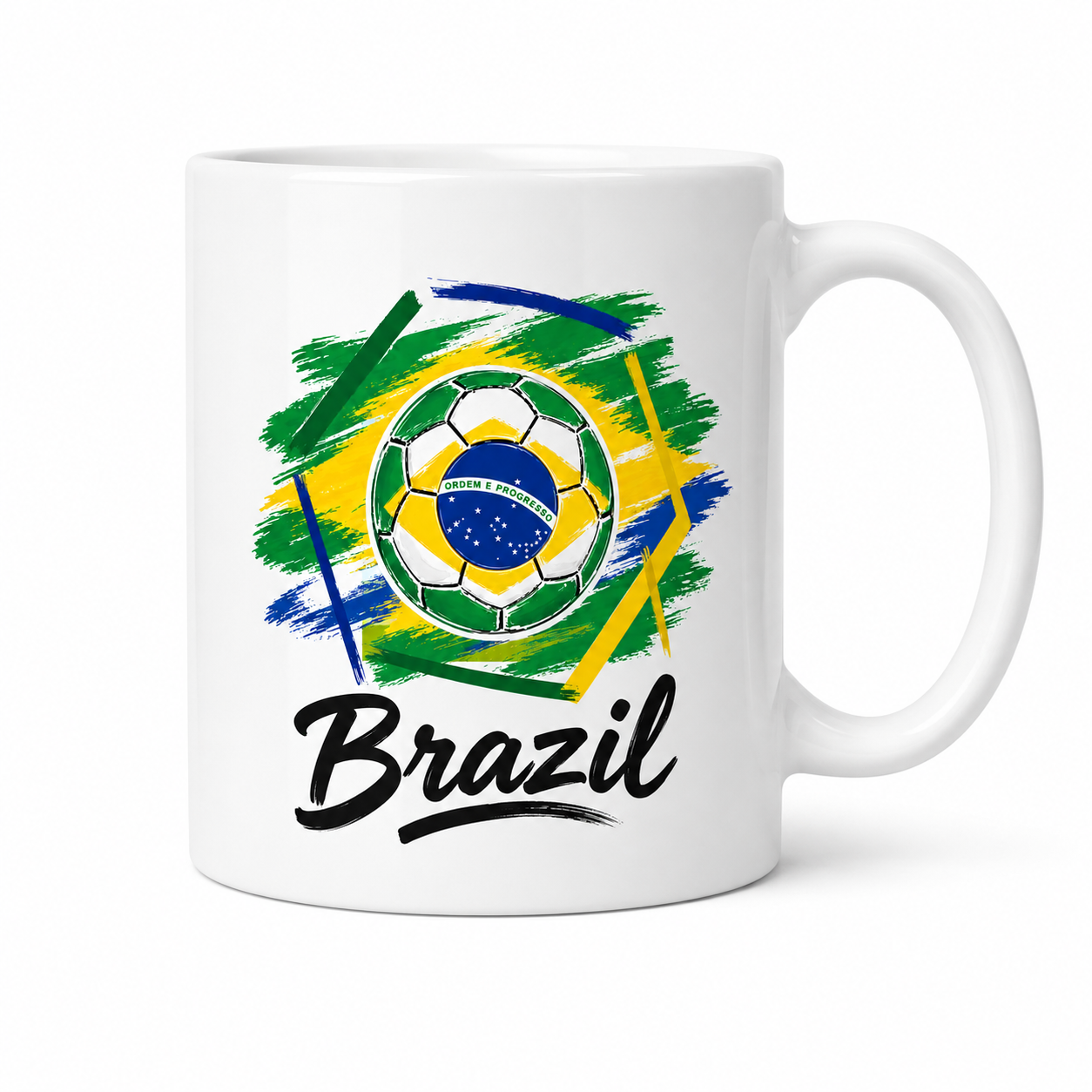 Brazil Football Coffee Mug hero product mockup