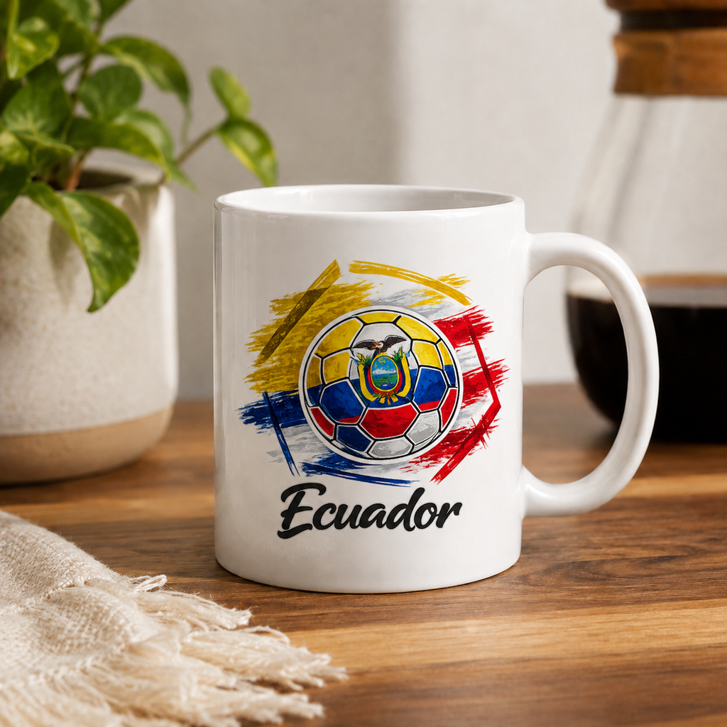 Ecuador Football Coffee Mug hero product mockup
