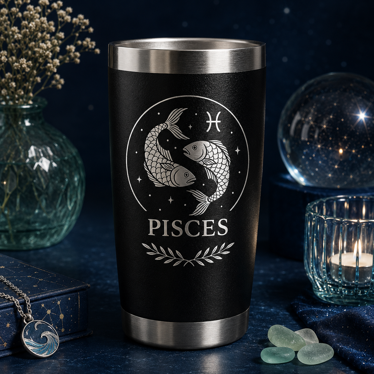 Pisces 20oz Tumbler lifestyle hero image