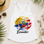Ecuador Football Women's Racerback Tank hero product mockup