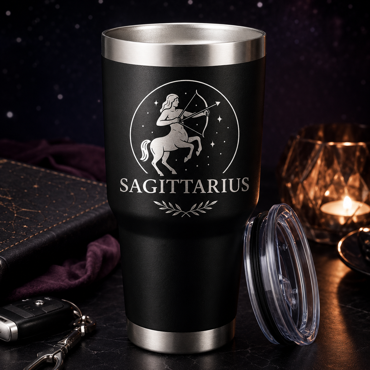 Sagittarius 30oz Tumbler lifestyle hero image