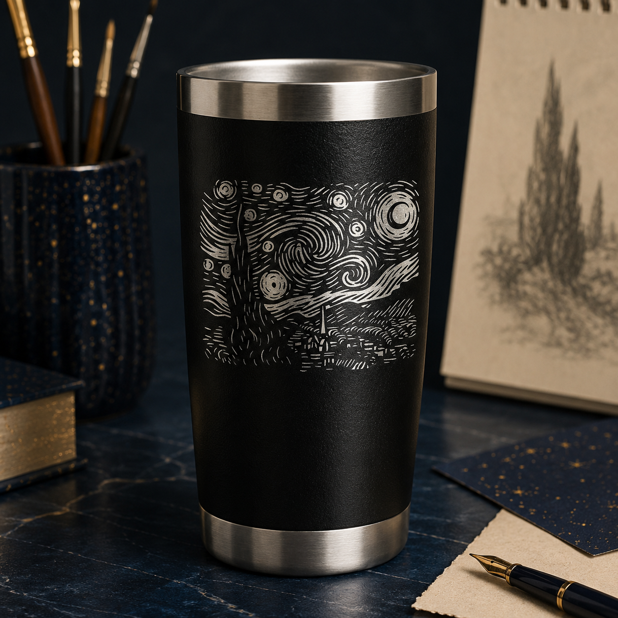 Starry Night 20oz Tumbler lifestyle hero image