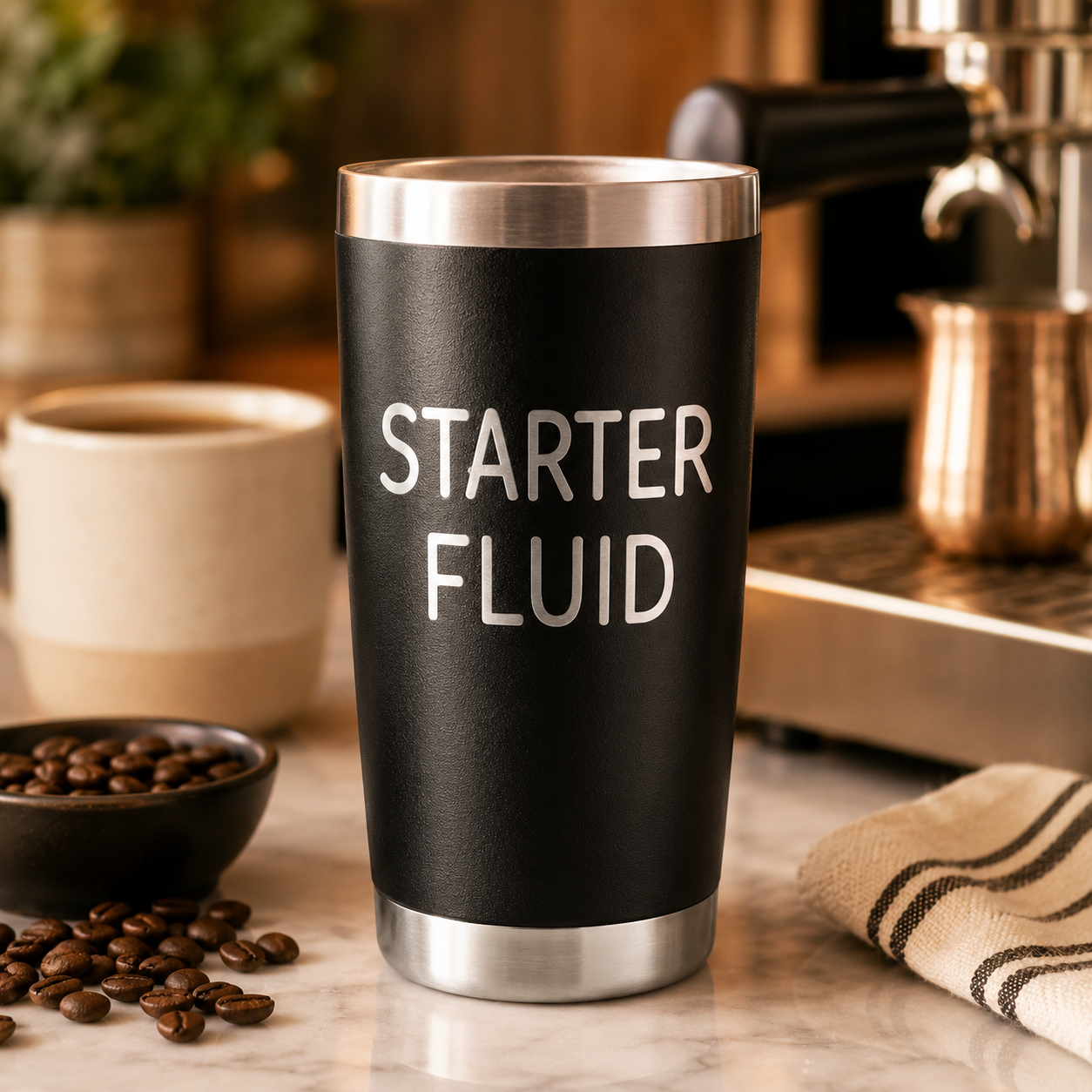 Starter Fluid 20oz Tumbler lifestyle hero image