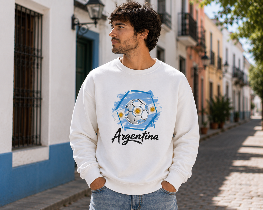 Argentina Football Crewneck Sweatshirt hero product mockup