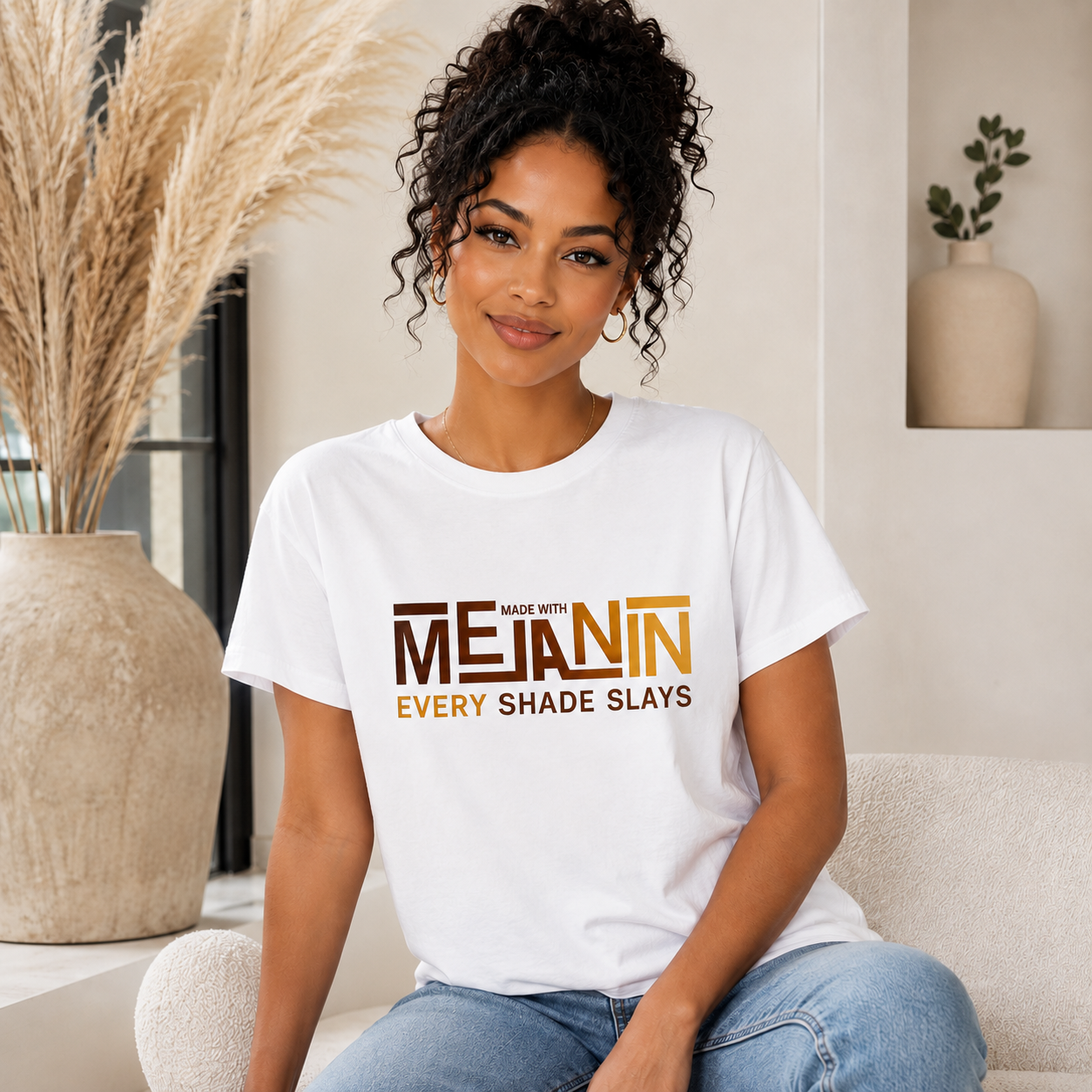 Made With Melanin Classic T-Shirt hero product mockup