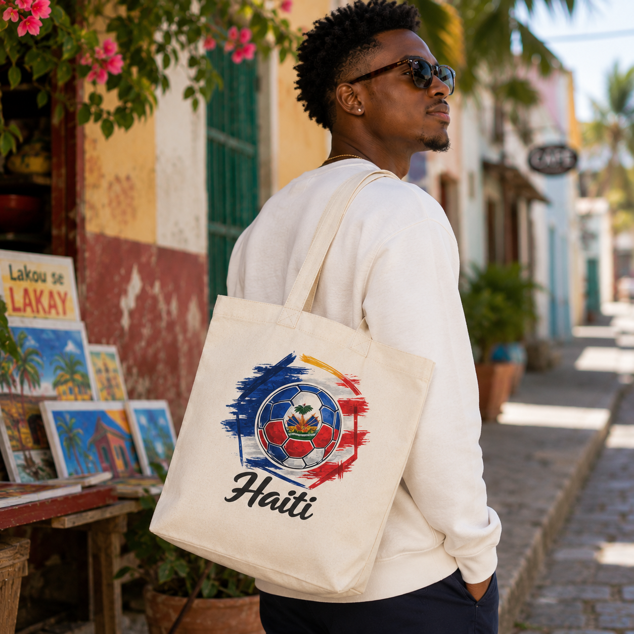 Haiti Football Classic Tote Bag hero product mockup