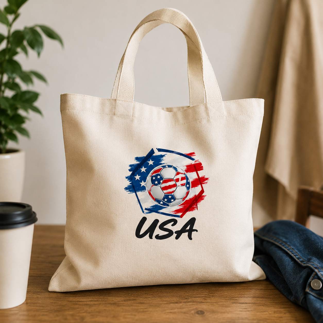 USA Football Classic Tote Bag hero product mockup