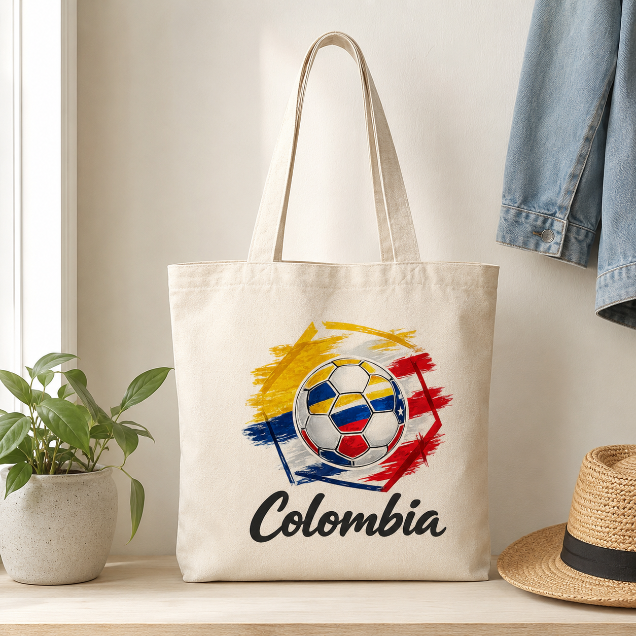 Colombia Football Classic Tote Bag hero product mockup