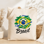 Brazil Football Classic Tote Bag hero product mockup